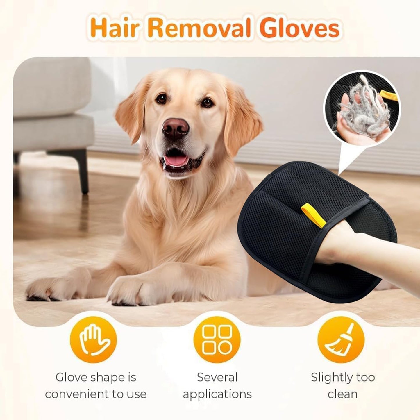๐พ Pet Hair Remover Glove โ Easy Grooming for Dogs & Cats