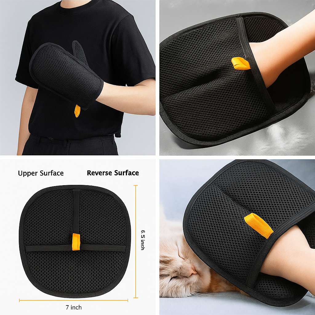 🐾 Pet Hair Remover Glove – Easy Grooming for Dogs & Cats